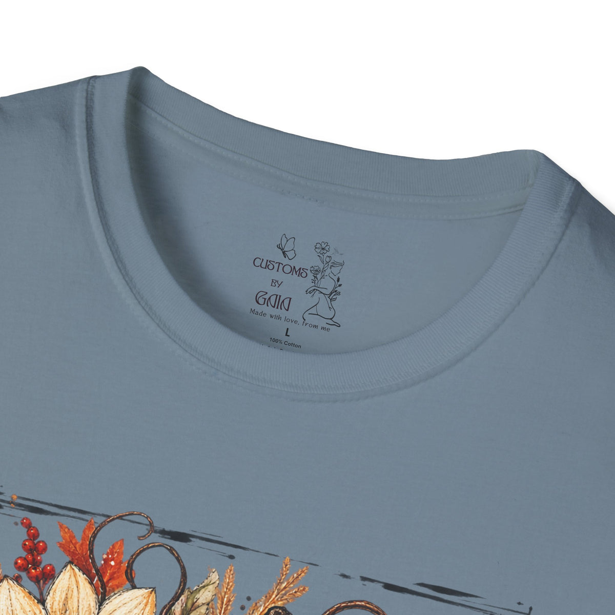 Pumpkin & Sunflower Fall T-Shirt — Plaid Pumpkin Autumn Graphic Tee