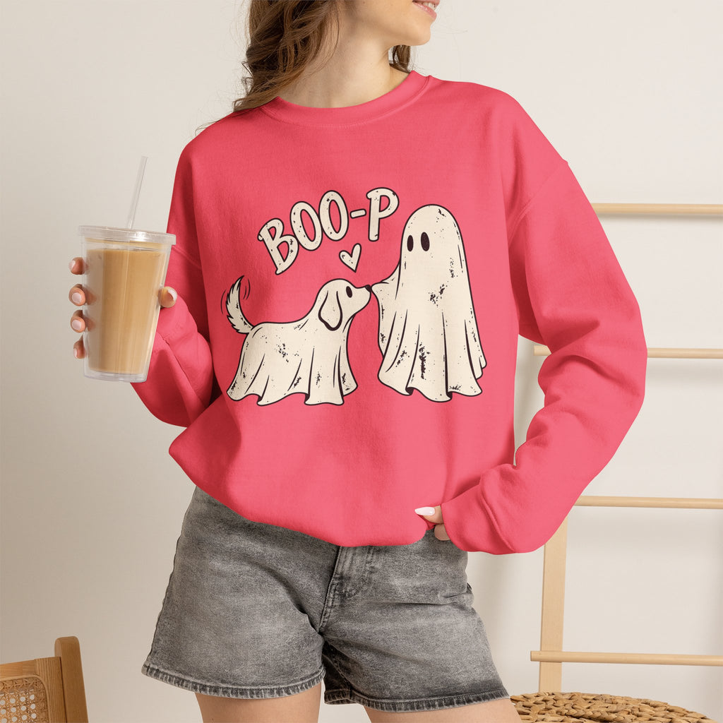 Boo-p Dog & Ghost Halloween Sweatshirt