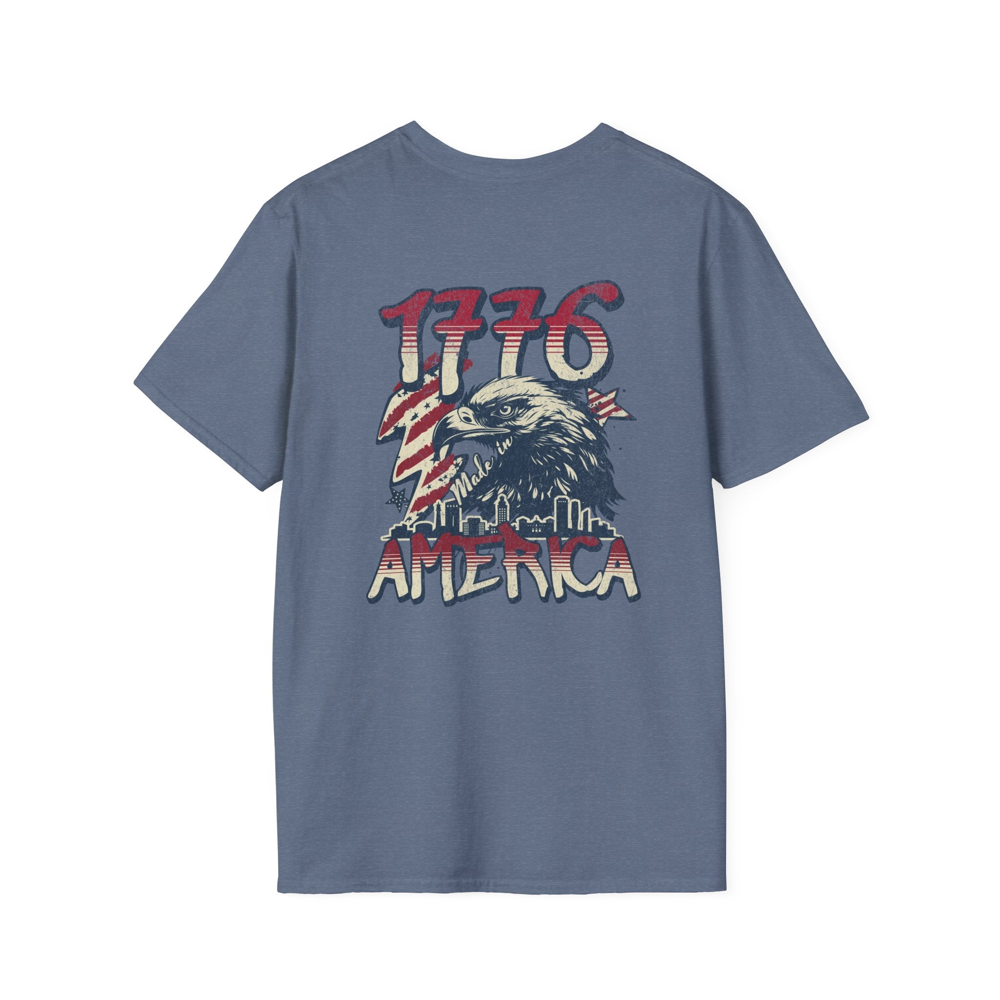 Patriotic “American Dad” Tee — Vintage Flag Cowboy Hat Dad T-Shirt