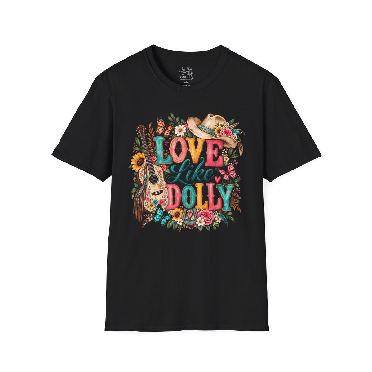 Love Like Dolly Floral Country Music T-Shirt