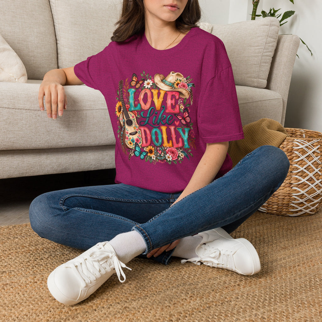 Love Like Dolly Floral Country Music T-Shirt