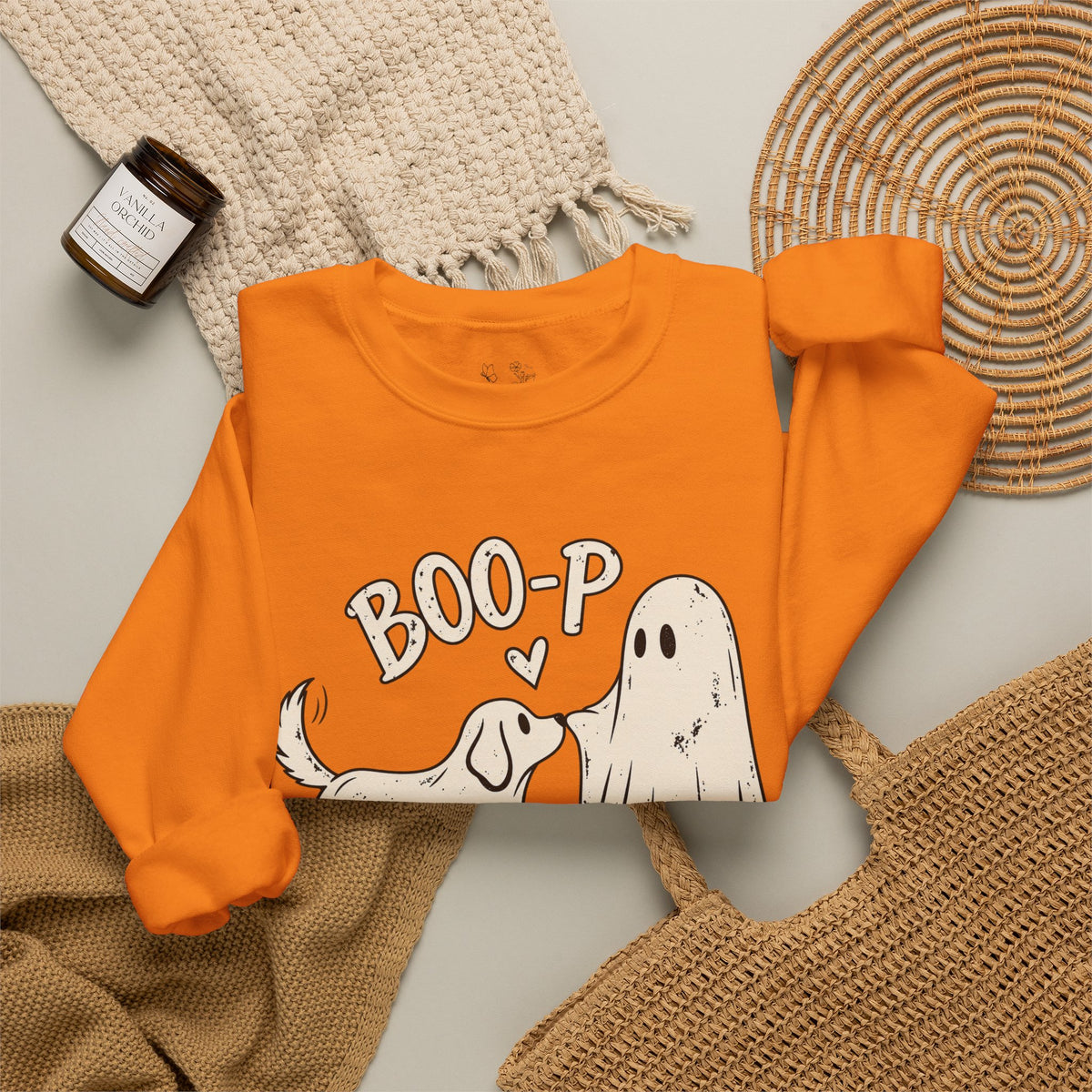 Boo-p Dog & Ghost Halloween Sweatshirt