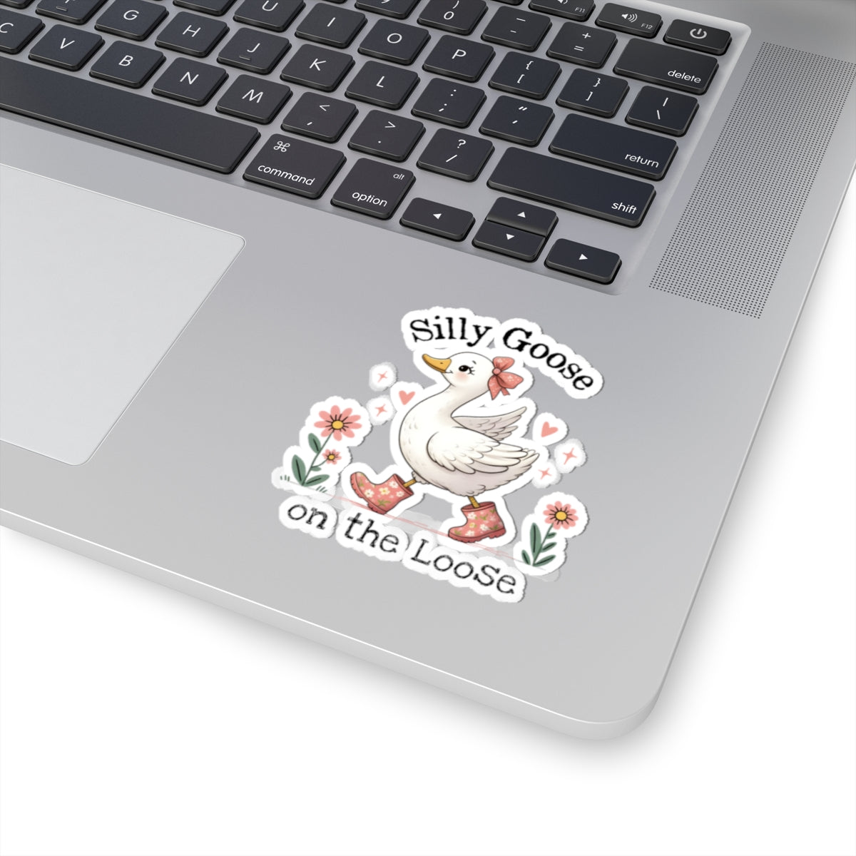 Sticker — "Silly Goose on the Loose" Cute Duck Sticker (Kiss-Cut)