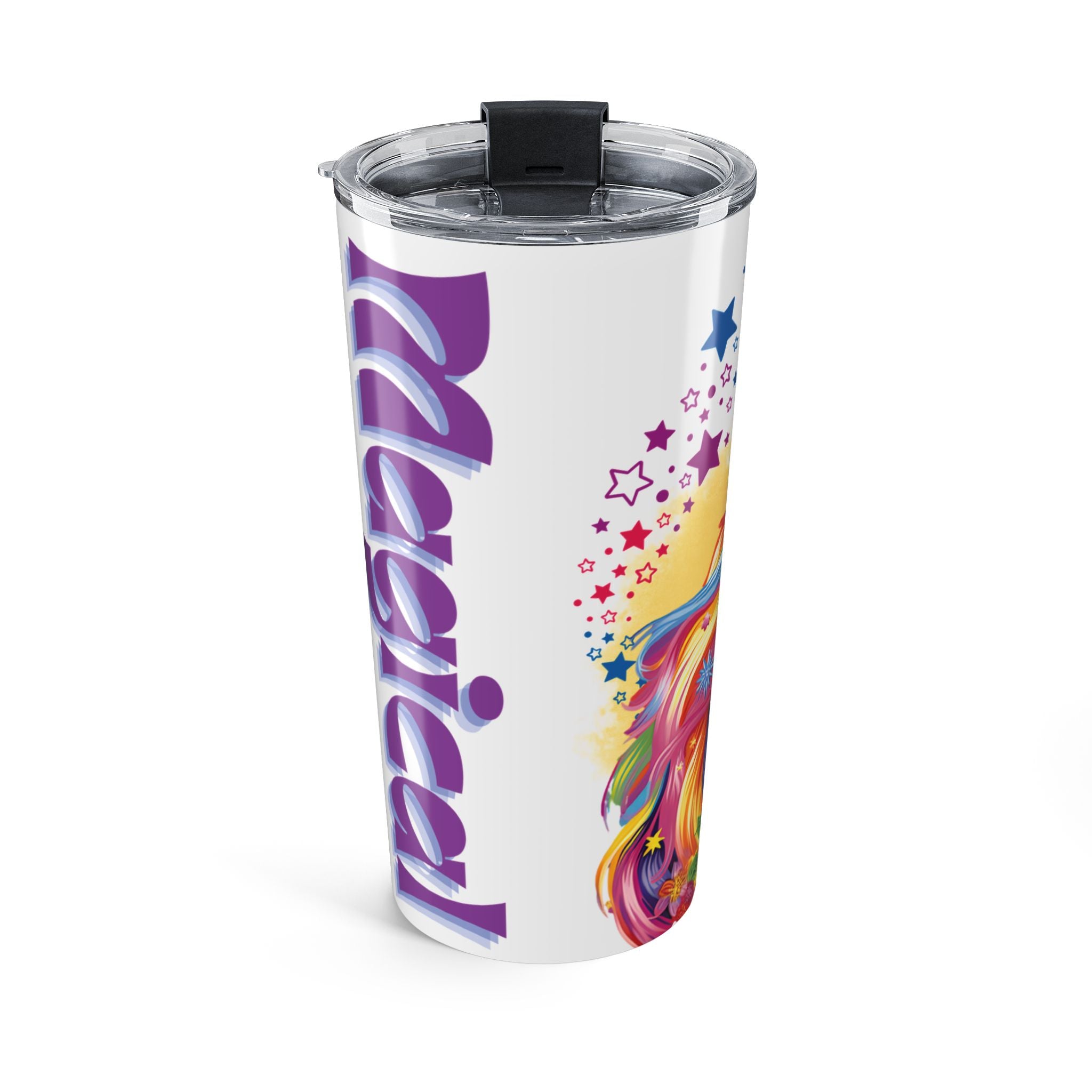 20oz Unicorn Tumbler — Colorful Magical Unicorn Travel Cup IN WHITE
