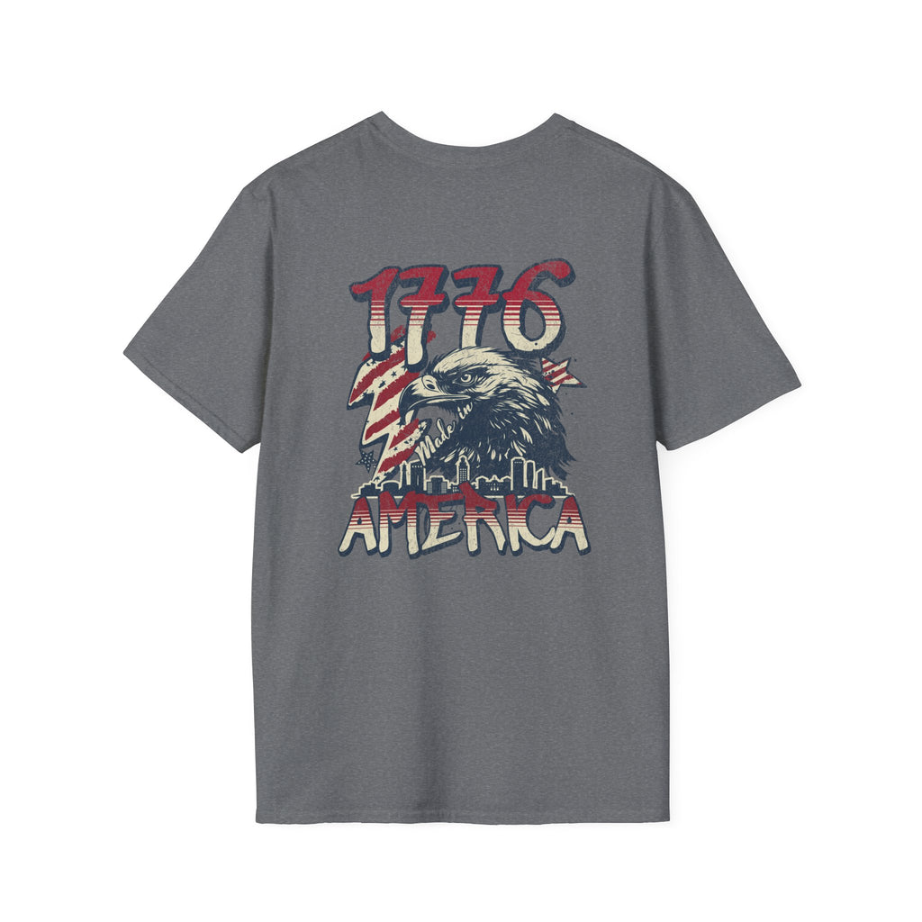 Patriotic “American Dad” Tee — Vintage Flag Cowboy Hat Dad T-Shirt