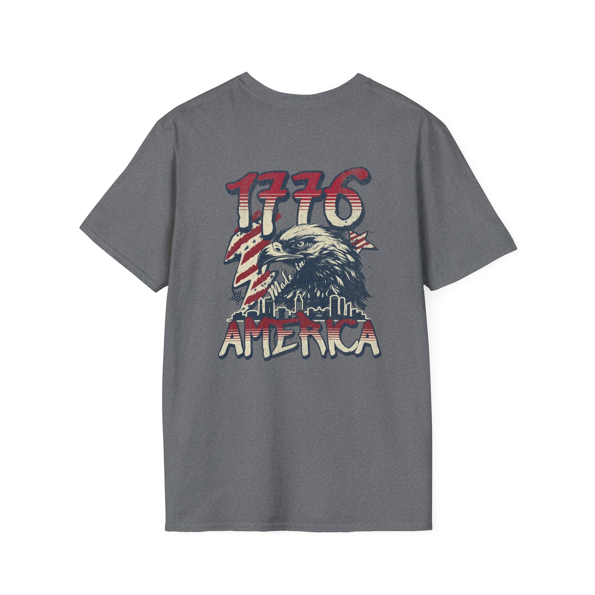 Patriotic “American Dad” Tee — Vintage Flag Cowboy Hat Dad T-Shirt