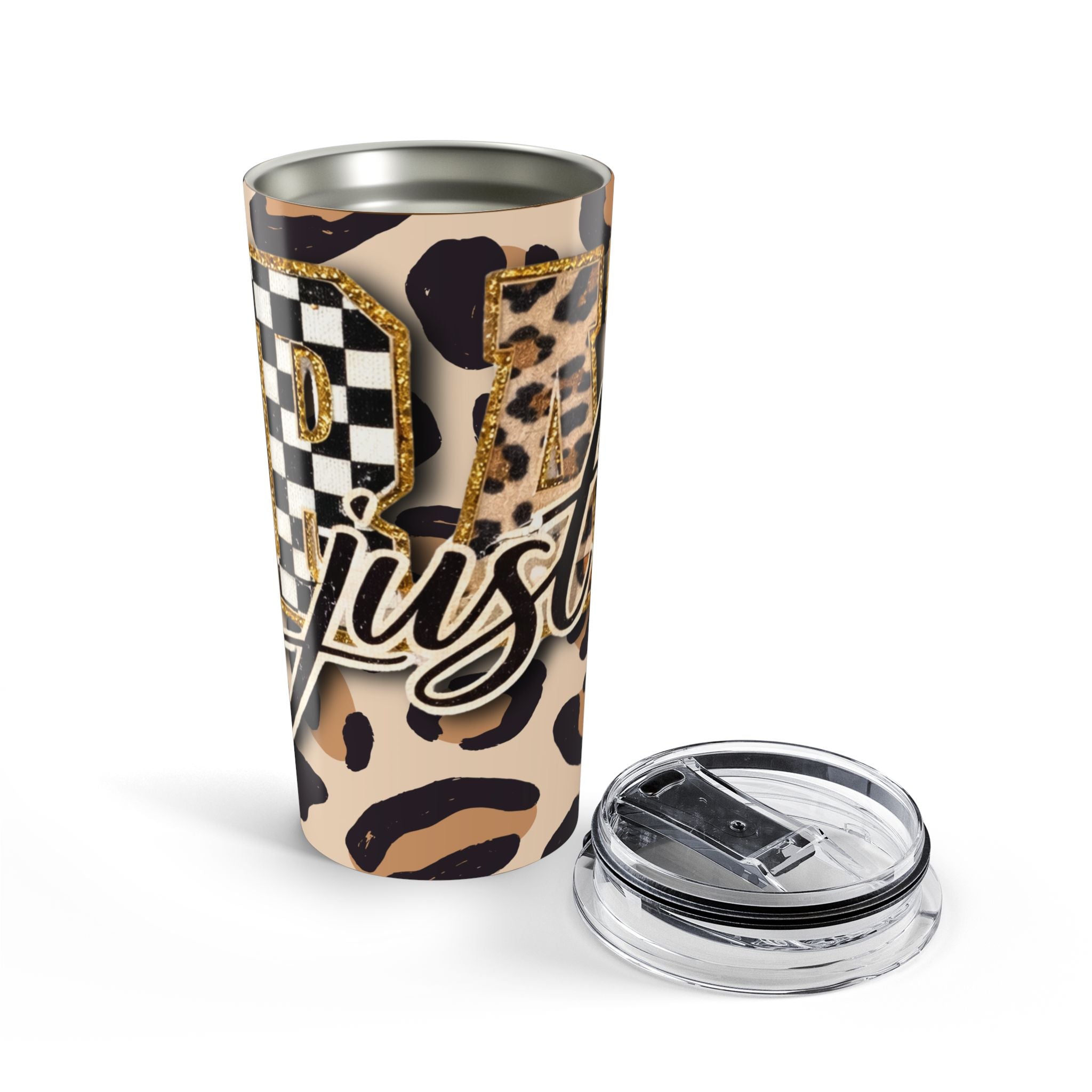 Leopard Print 'Just Pray' 20oz Tumbler — Insulated Animal Print Travel Cup