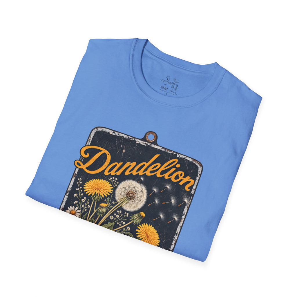 Dandelion Tee — "Born To Live Free, Ridin' On A Breeze" Vintage Floral T-Shirt