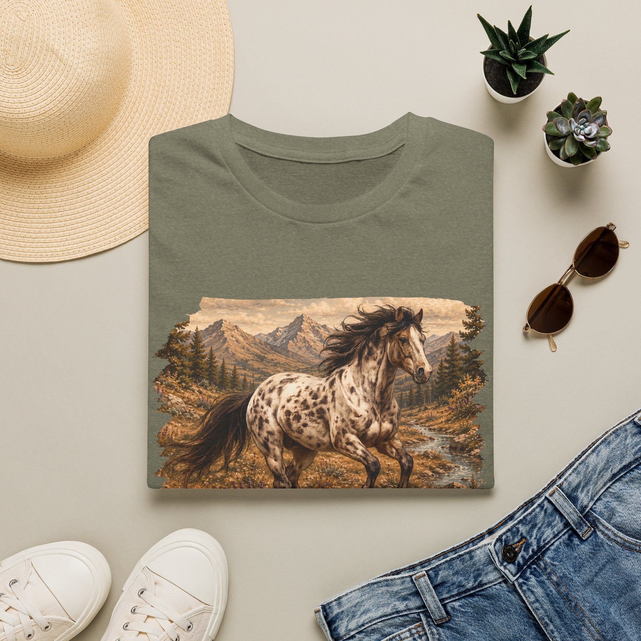 Appaloosa Horse T-Shirt — Vintage Mountain Run Western Tee