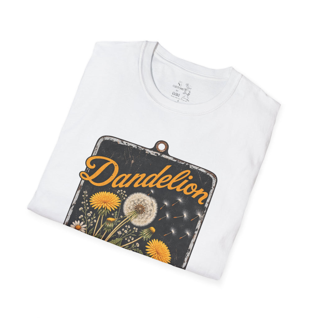 Dandelion Tee — "Born To Live Free, Ridin' On A Breeze" Vintage Floral T-Shirt