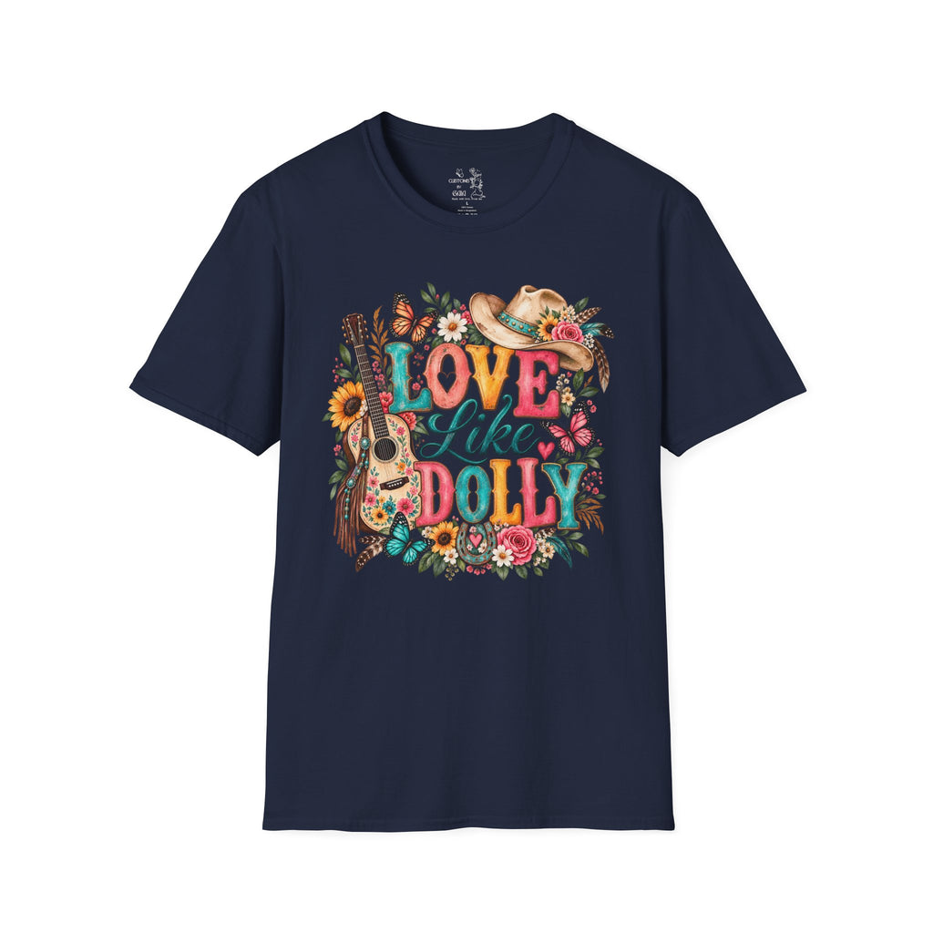 Love Like Dolly Floral Country Music T-Shirt