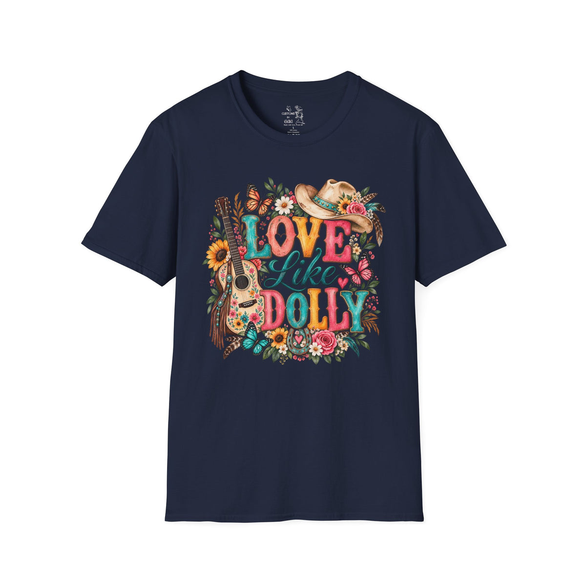 Love Like Dolly Floral Country Music T-Shirt