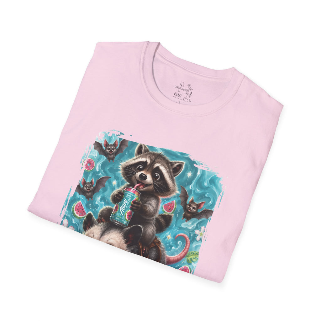 Raccoon Watermelon Summer T-Shirt — Cute Animal Graphic Tee