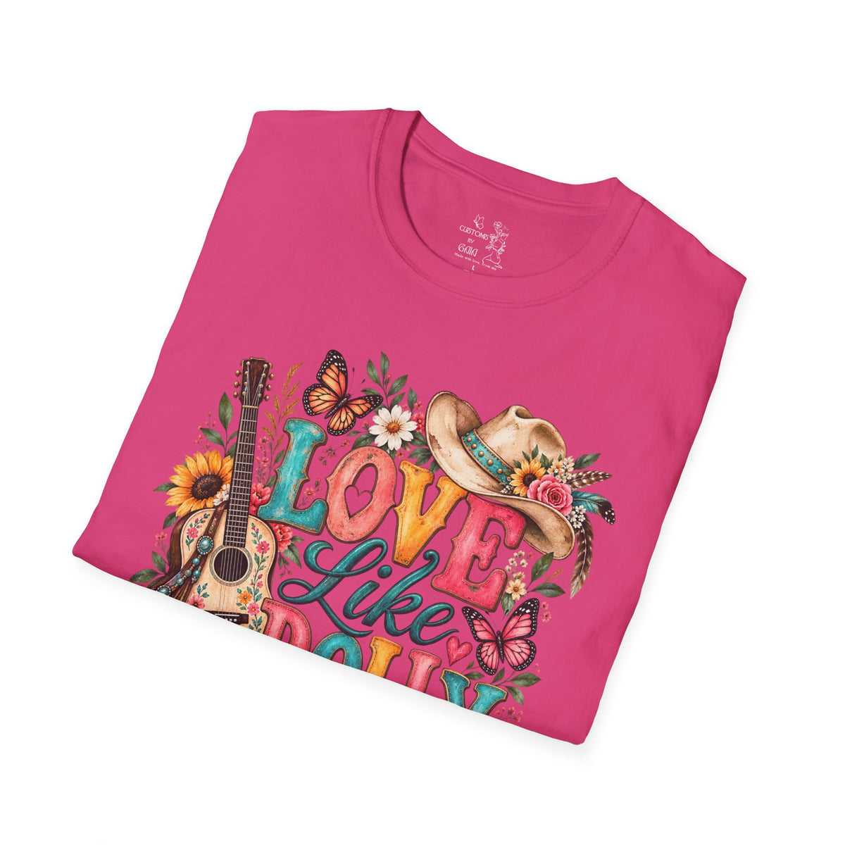 Love Like Dolly Floral Country Music T-Shirt
