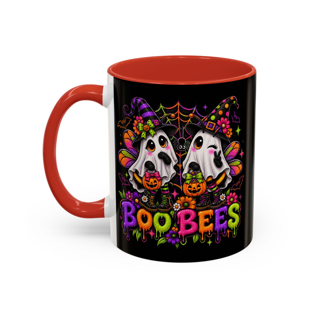 Halloween Boo Bees Coffee Mug — Cute Ghost Bees with Pumpkins