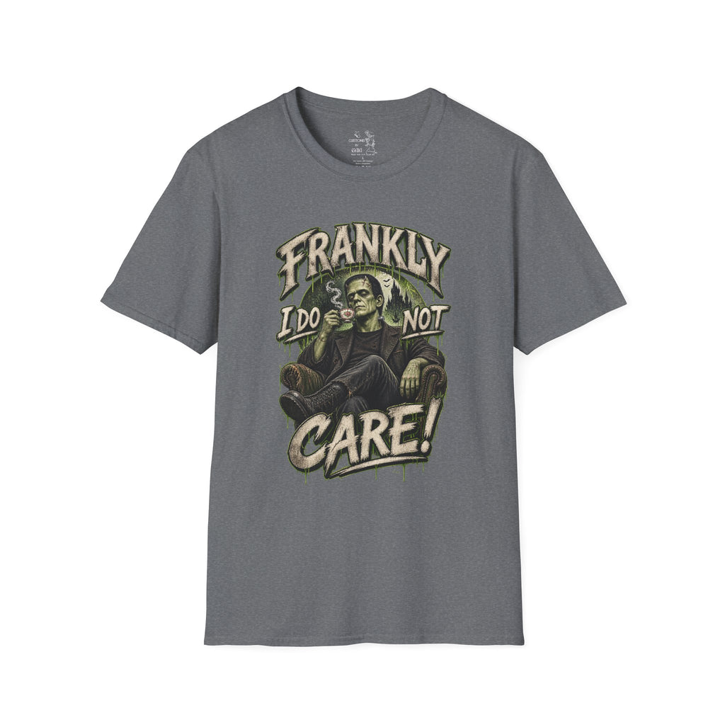 Frankly I Do Not Care T-Shirt — Retro Frankenstein Graphic Tee
