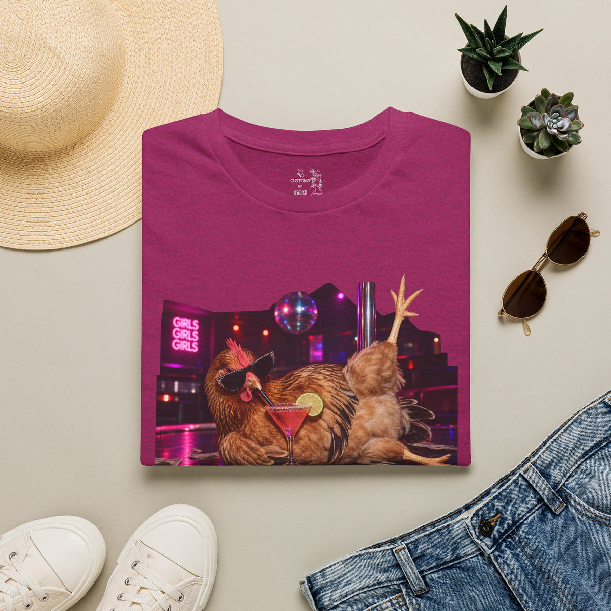 T-Shirt — "It's Hard Out Here for a Chick" Chicken Comedy Tee