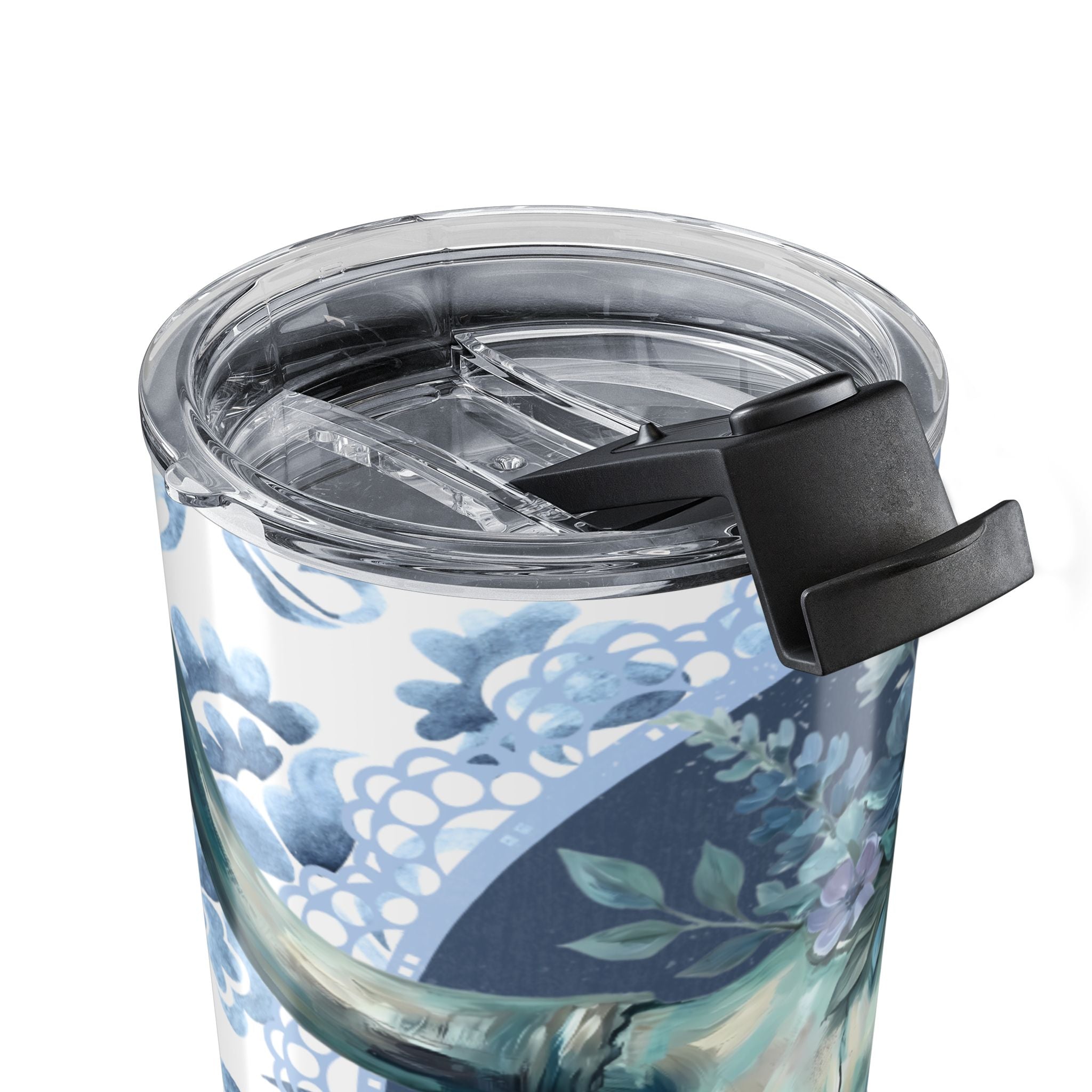 20oz Floral Bull Skull Tumbler — Southwestern Floral Travel Cup