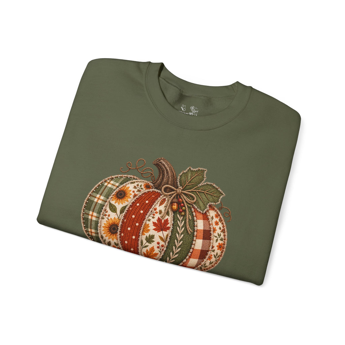 Autumn Patchwork Pumpkin Sweatshirt