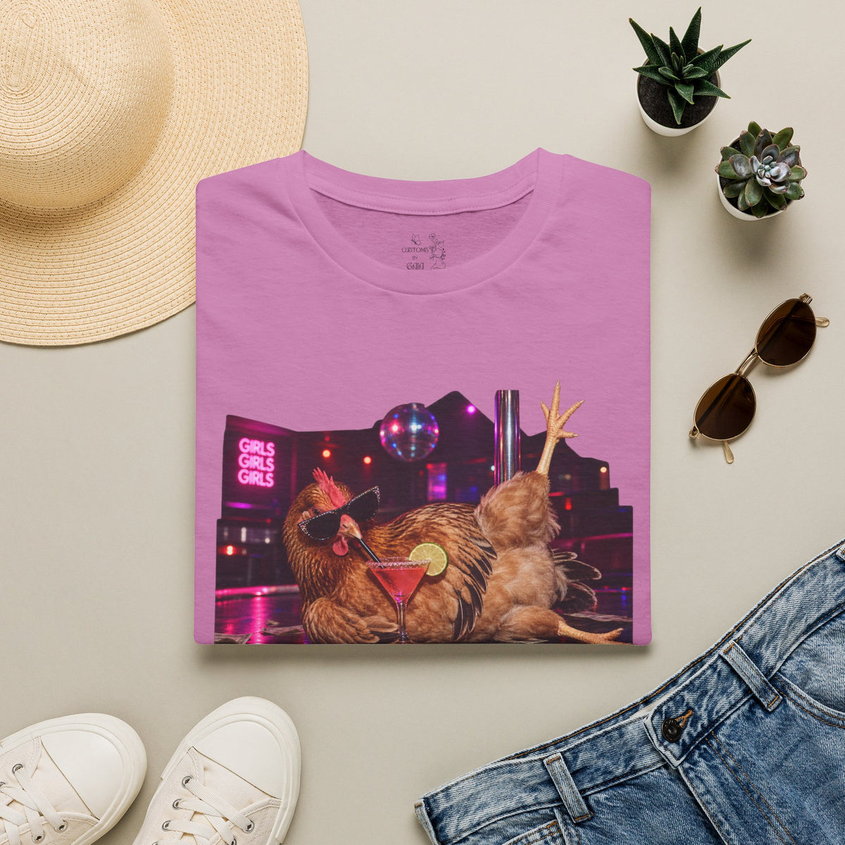 T-Shirt — "It's Hard Out Here for a Chick" Chicken Comedy Tee