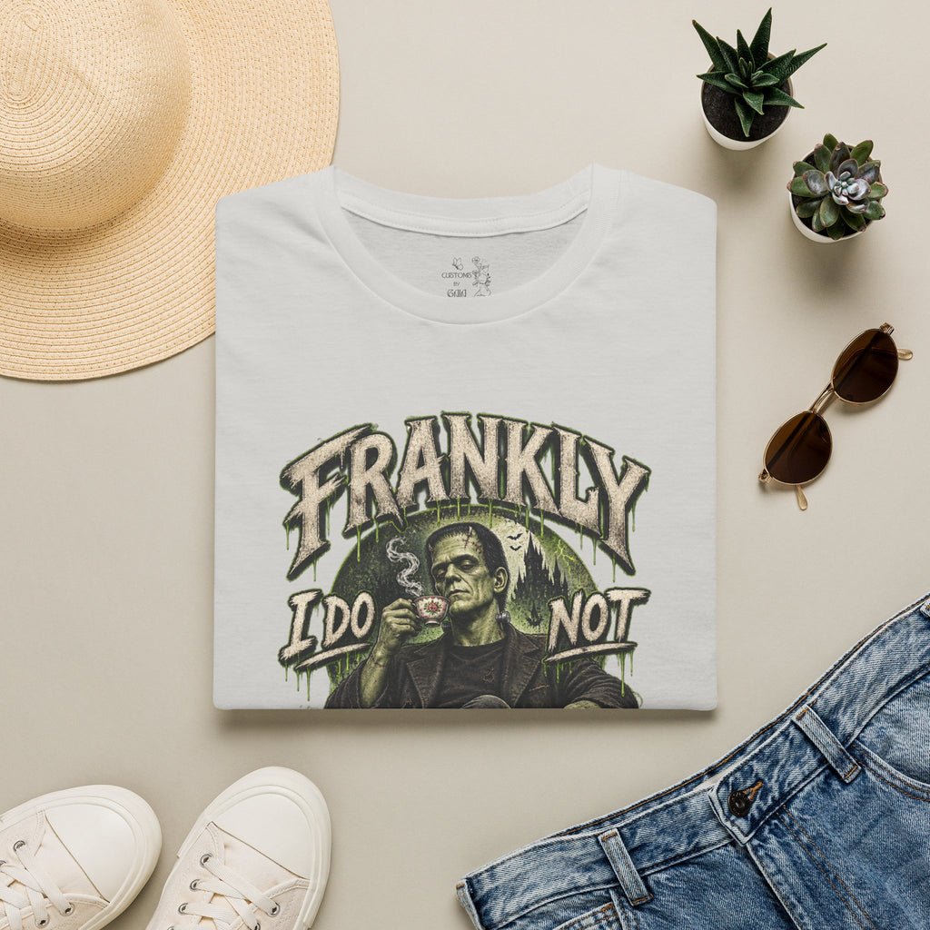 Frankly I Do Not Care T-Shirt — Retro Frankenstein Graphic Tee