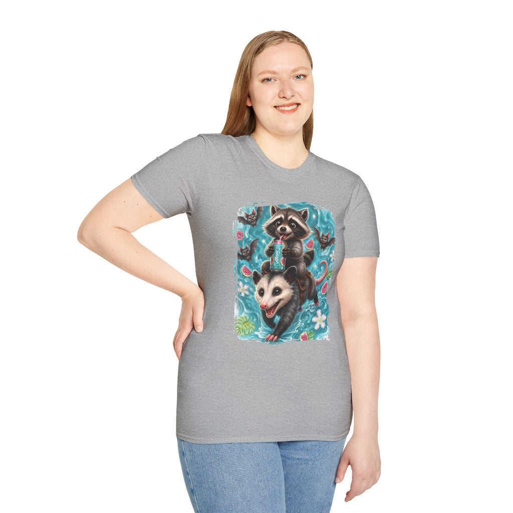 Raccoon Watermelon Summer T-Shirt — Cute Animal Graphic Tee