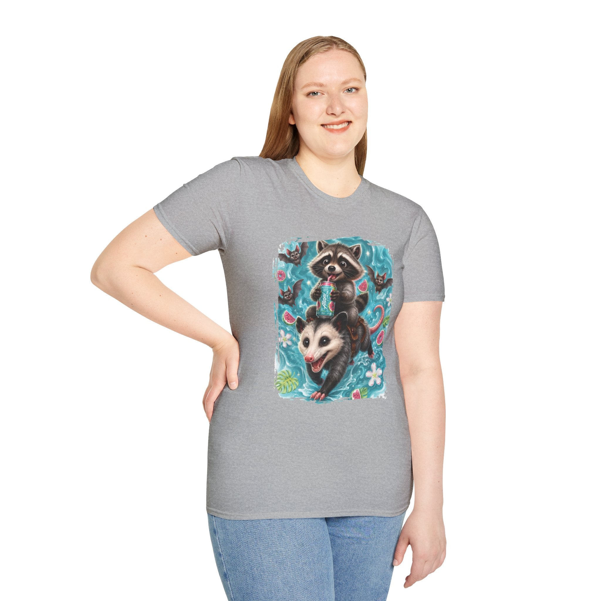 Raccoon Watermelon Summer T-Shirt — Cute Animal Graphic Tee