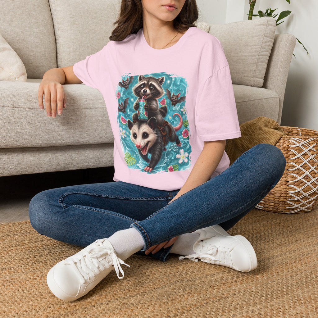 Raccoon Watermelon Summer T-Shirt — Cute Animal Graphic Tee