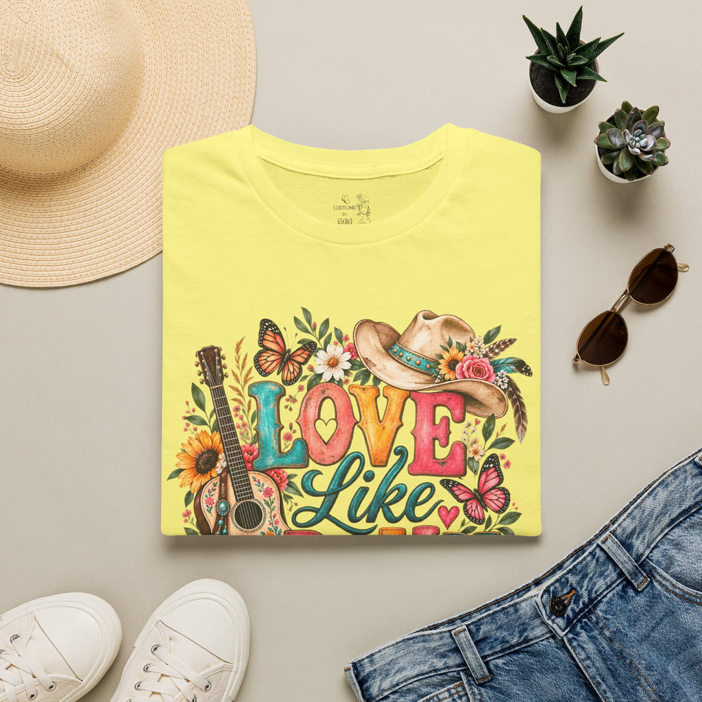 Love Like Dolly Floral Country Music T-Shirt