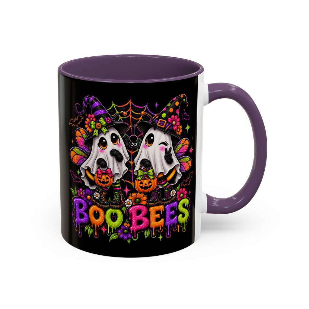 Halloween Boo Bees Coffee Mug — Cute Ghost Bees with Pumpkins