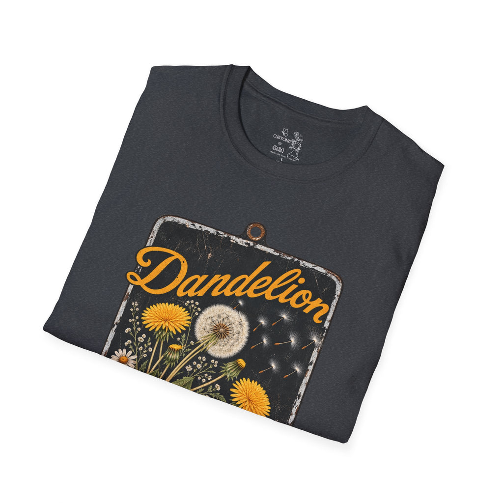 Dandelion Tee — "Born To Live Free, Ridin' On A Breeze" Vintage Floral T-Shirt