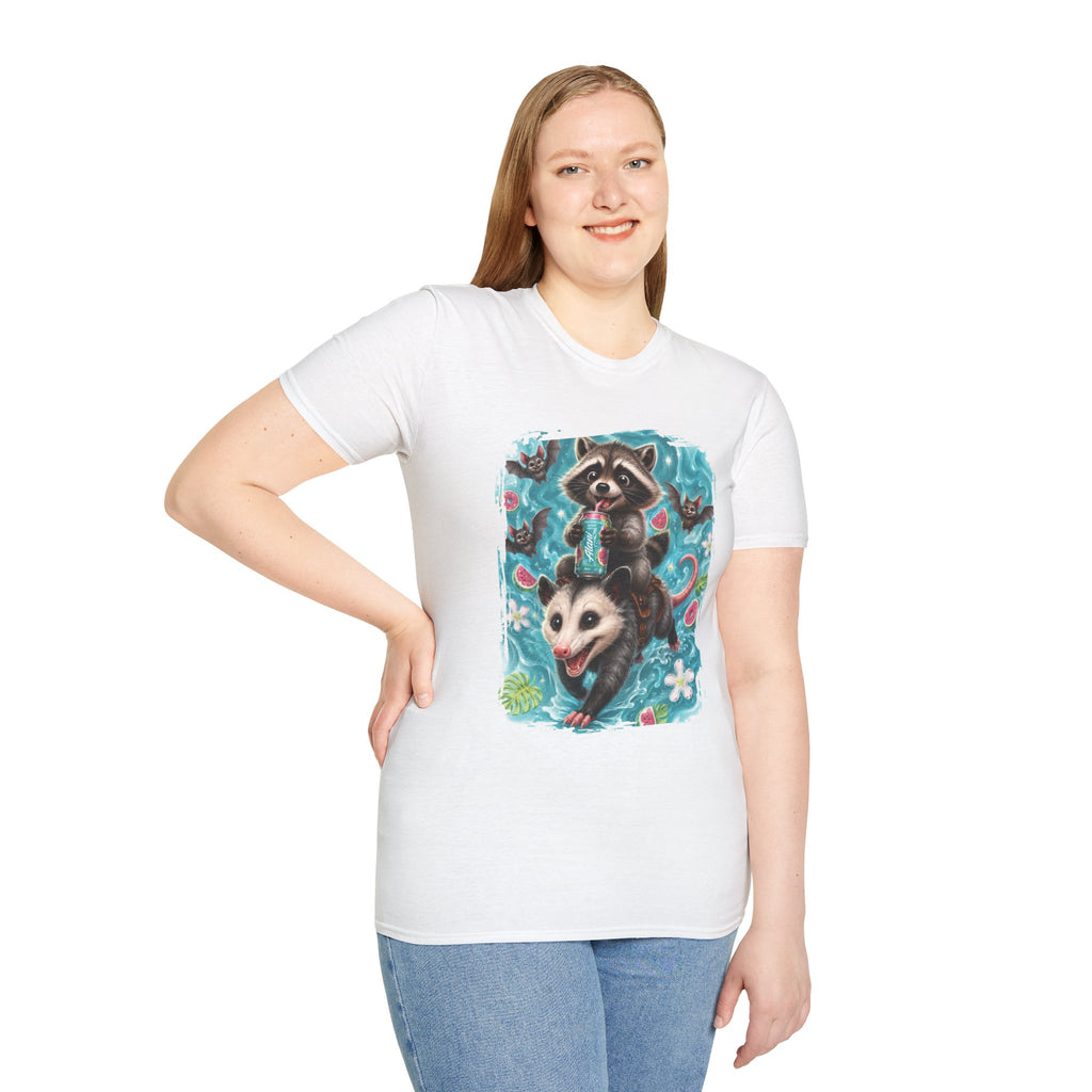 Raccoon Watermelon Summer T-Shirt — Cute Animal Graphic Tee