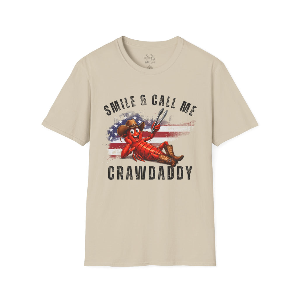 Crawfish T-Shirt — "Smile & Call Me Crawdaddy" Patriotic Cajun Tee