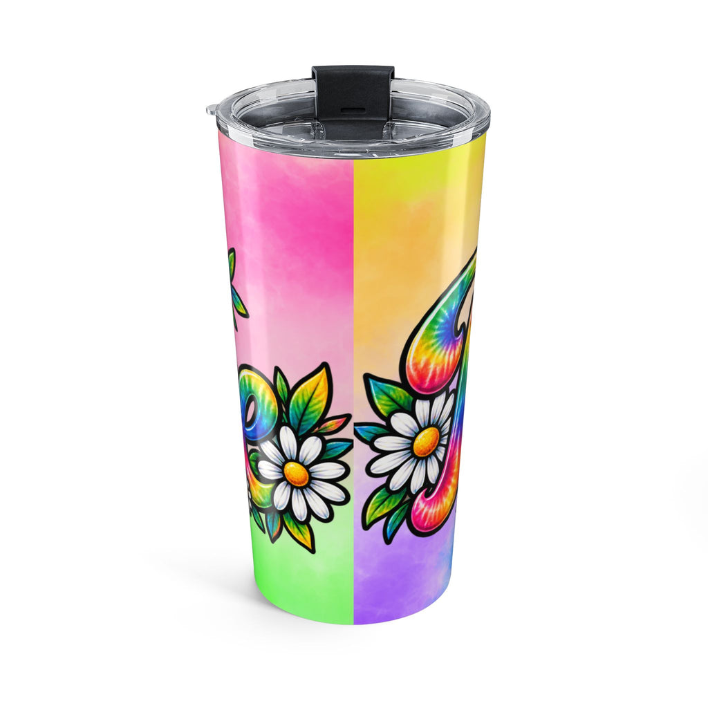 20oz Rainbow Dove Tumbler — Peace Sign & Daisy Travel Cup