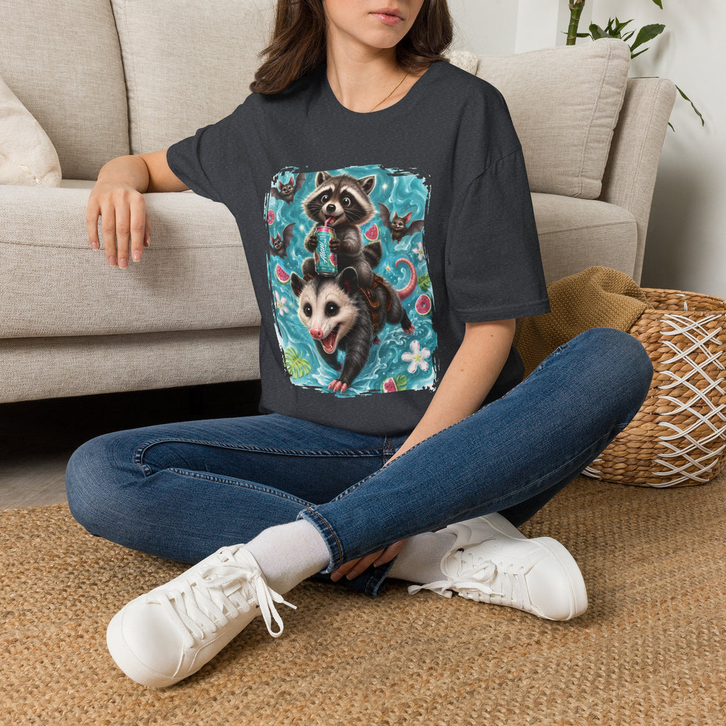 Raccoon Watermelon Summer T-Shirt — Cute Animal Graphic Tee