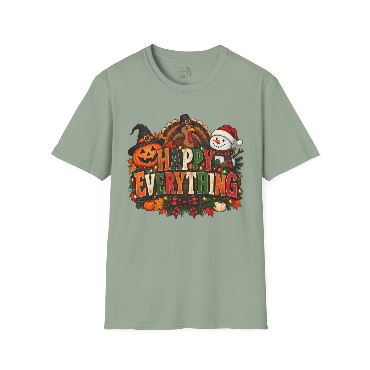 Holiday 'Happy Everything' T-Shirt — Thanksgiving, Halloween & Christmas Graphic Tee