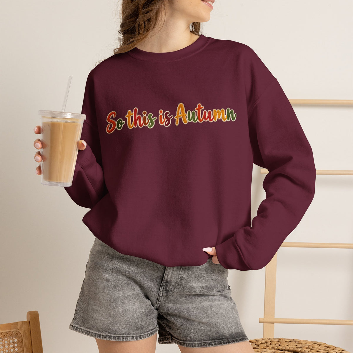So This Is Autumn Crewneck Sweatshirt – Cozy Fall Pullover