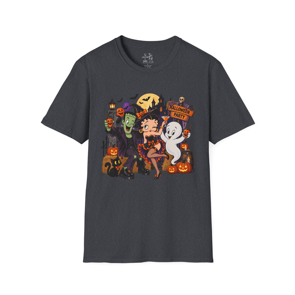 Halloween Party T‑Shirt — Betty Boop & Classic Cartoon Ghosts Costume Tee