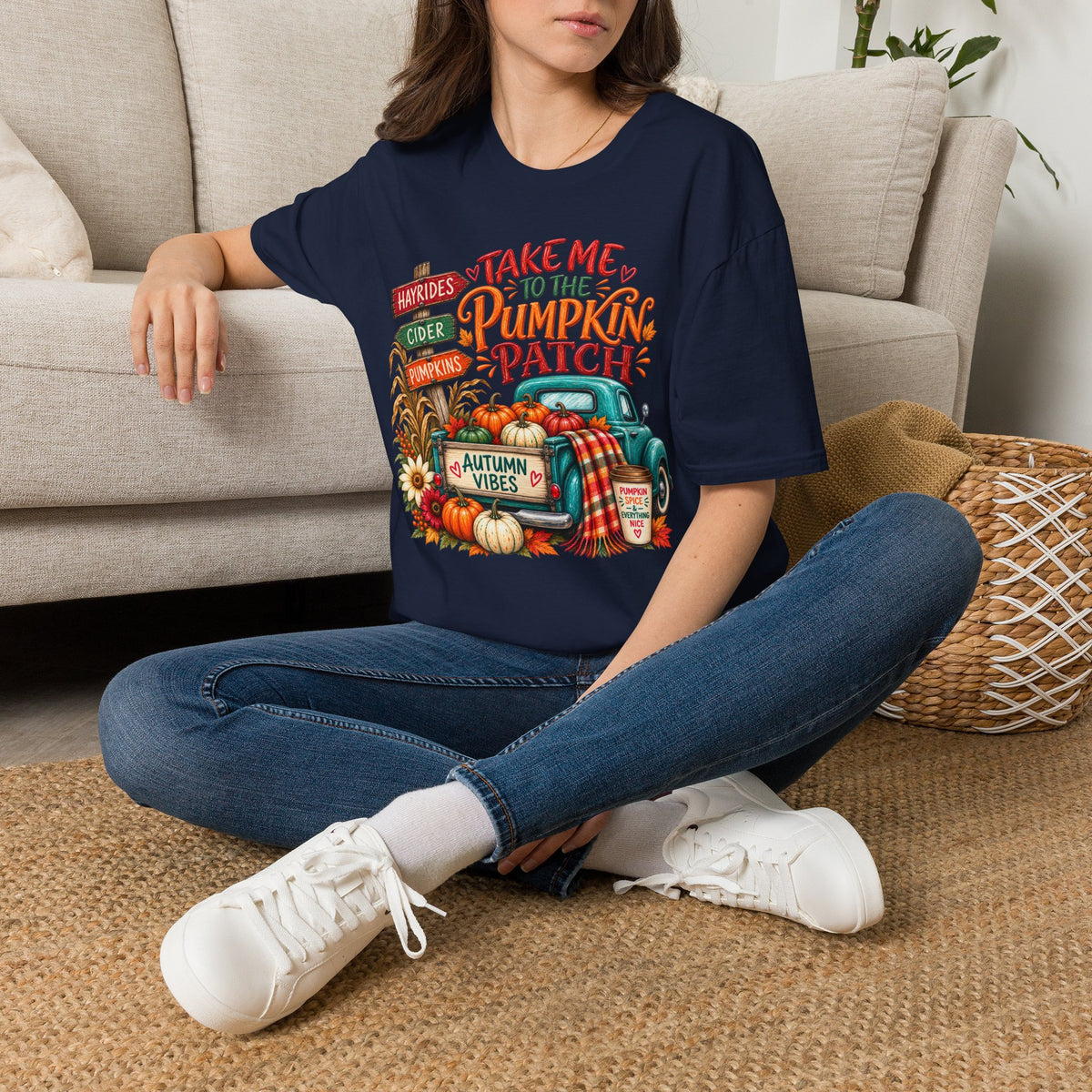 Pumpkin Patch T-Shirt — "Take Me to the Pumpkin Patch" Autumn Graphic Tee