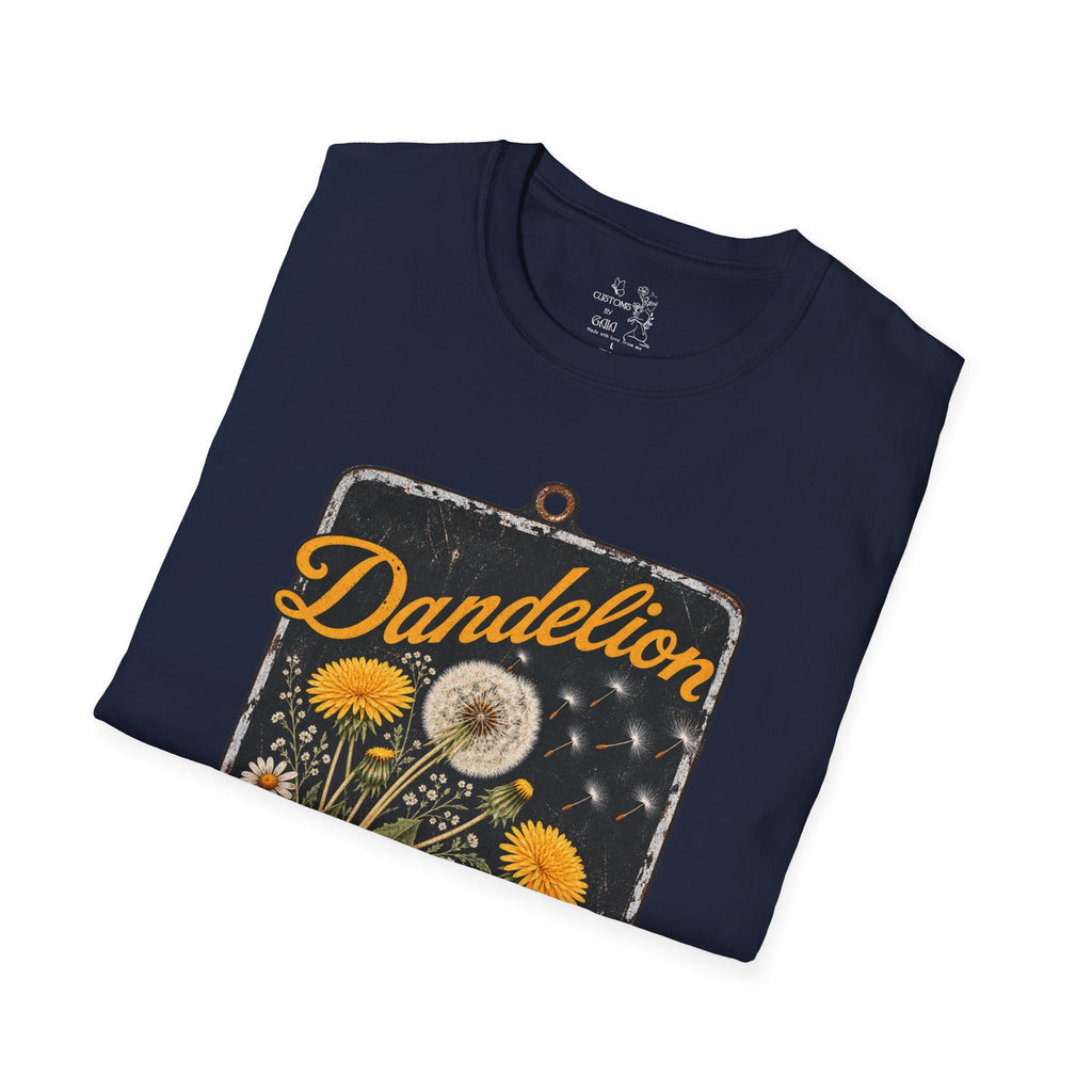 Dandelion Tee — "Born To Live Free, Ridin' On A Breeze" Vintage Floral T-Shirt