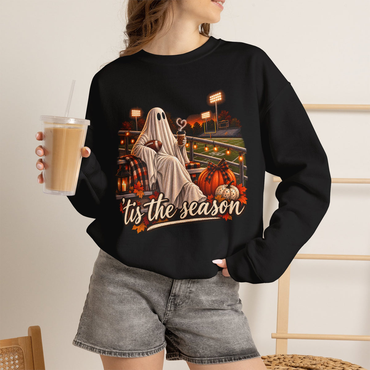 Halloween Ghost 'Tis the Season Crewneck Sweatshirt