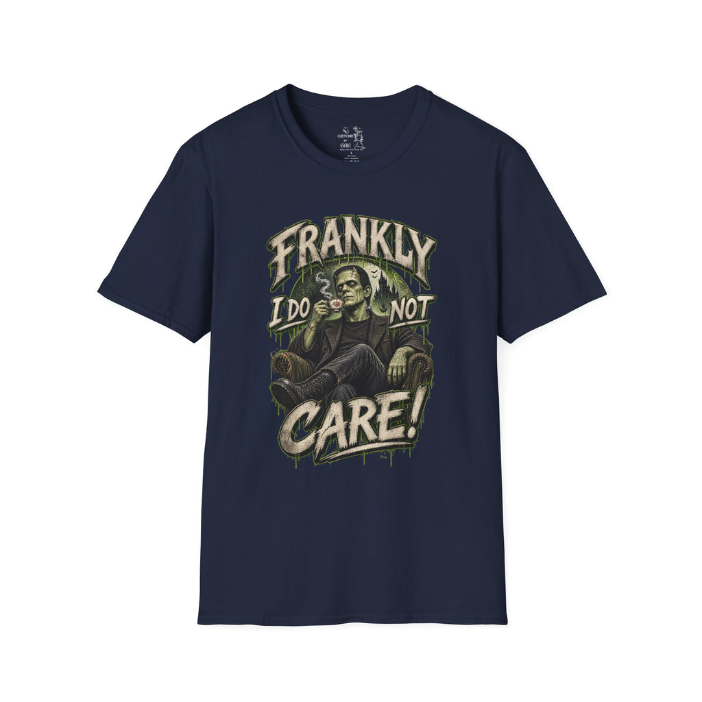 Frankly I Do Not Care T-Shirt — Retro Frankenstein Graphic Tee
