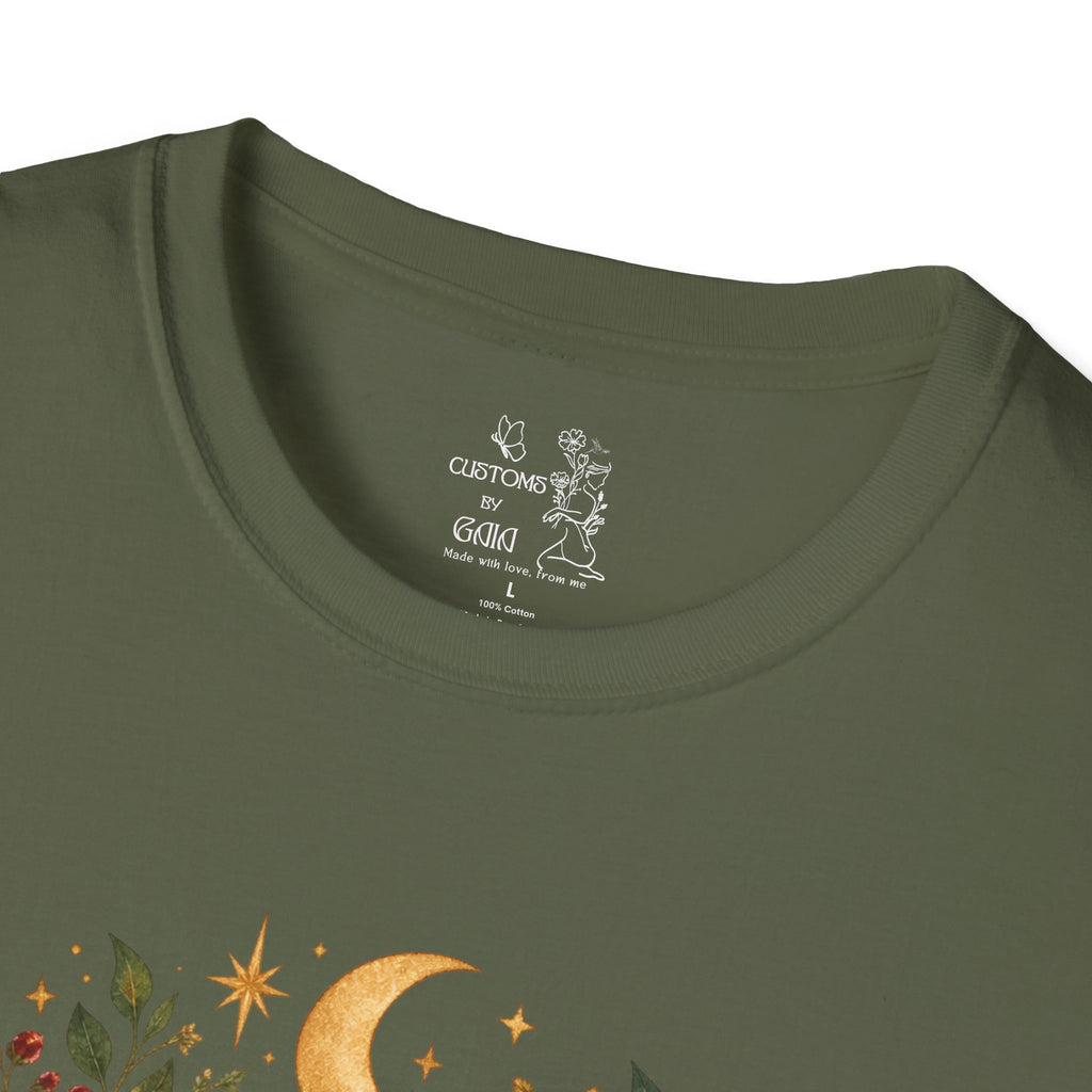 Witchy Sisters T-Shirt – 'Practical Magic' Boho Moon Witch Illustration