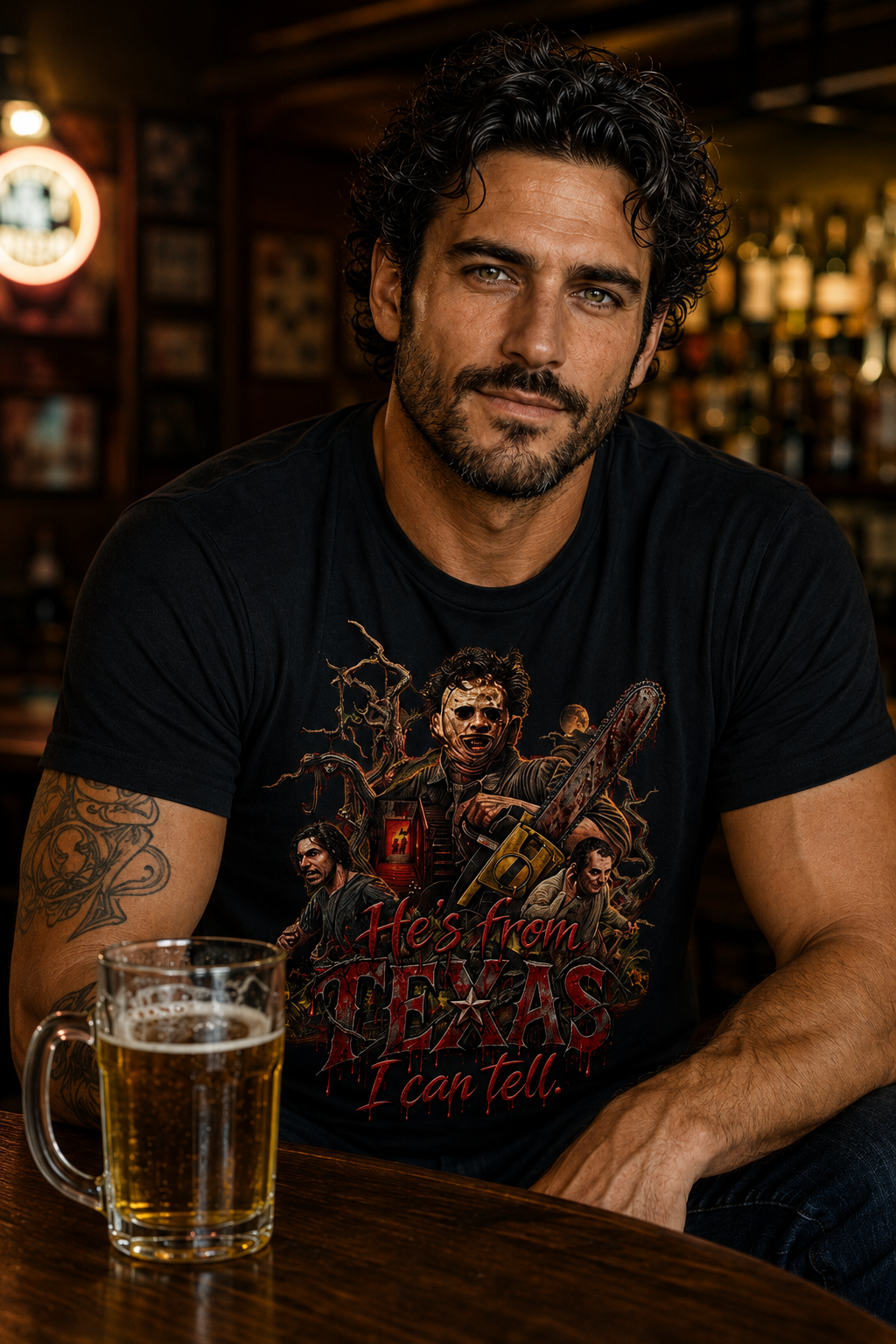 Horror Movie Chainsaw T-Shirt — "He’s My Friend I Can Tell" Graphic Tee