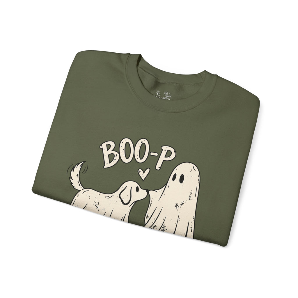 Boo-p Dog & Ghost Halloween Sweatshirt