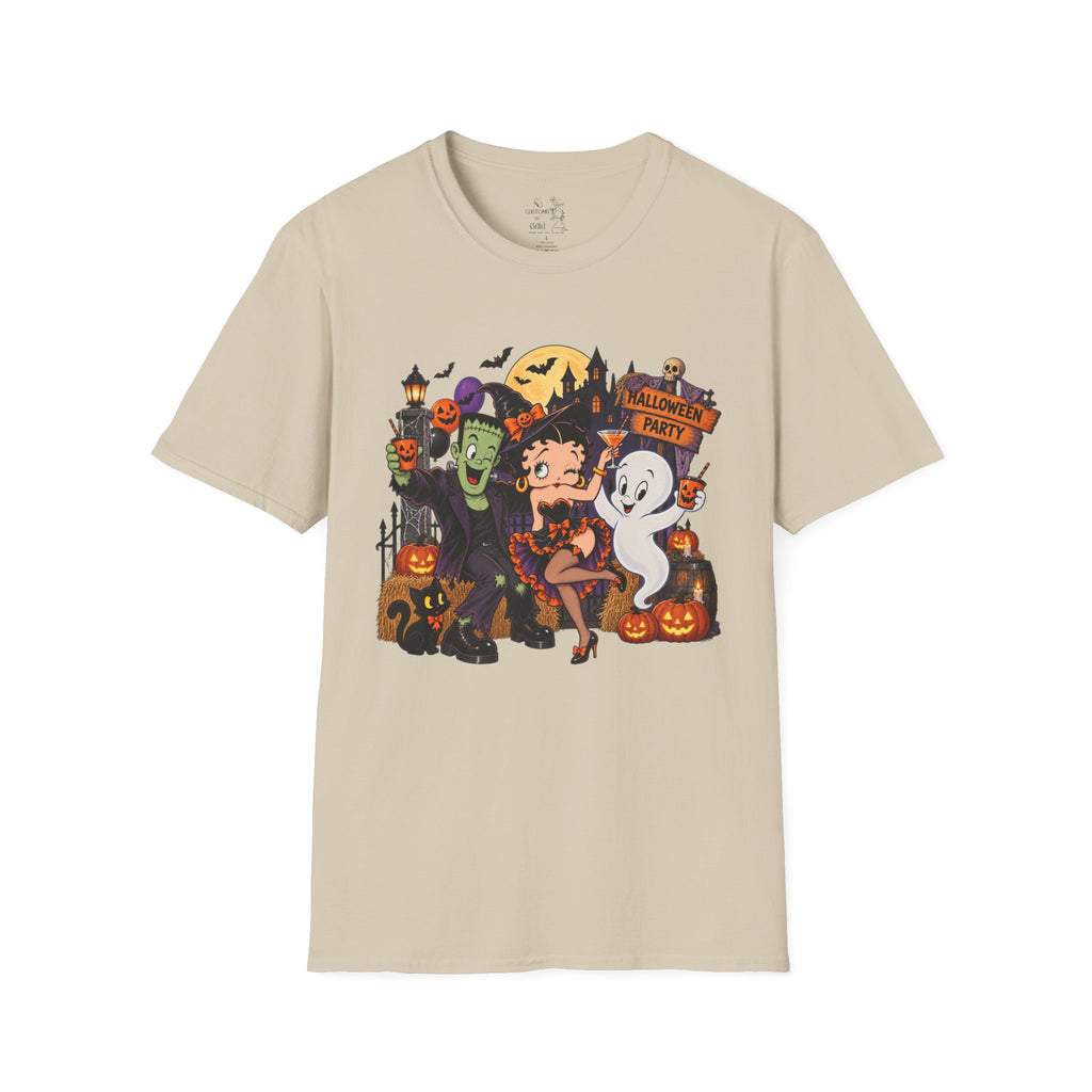 Halloween Party T‑Shirt — Betty Boop & Classic Cartoon Ghosts Costume Tee