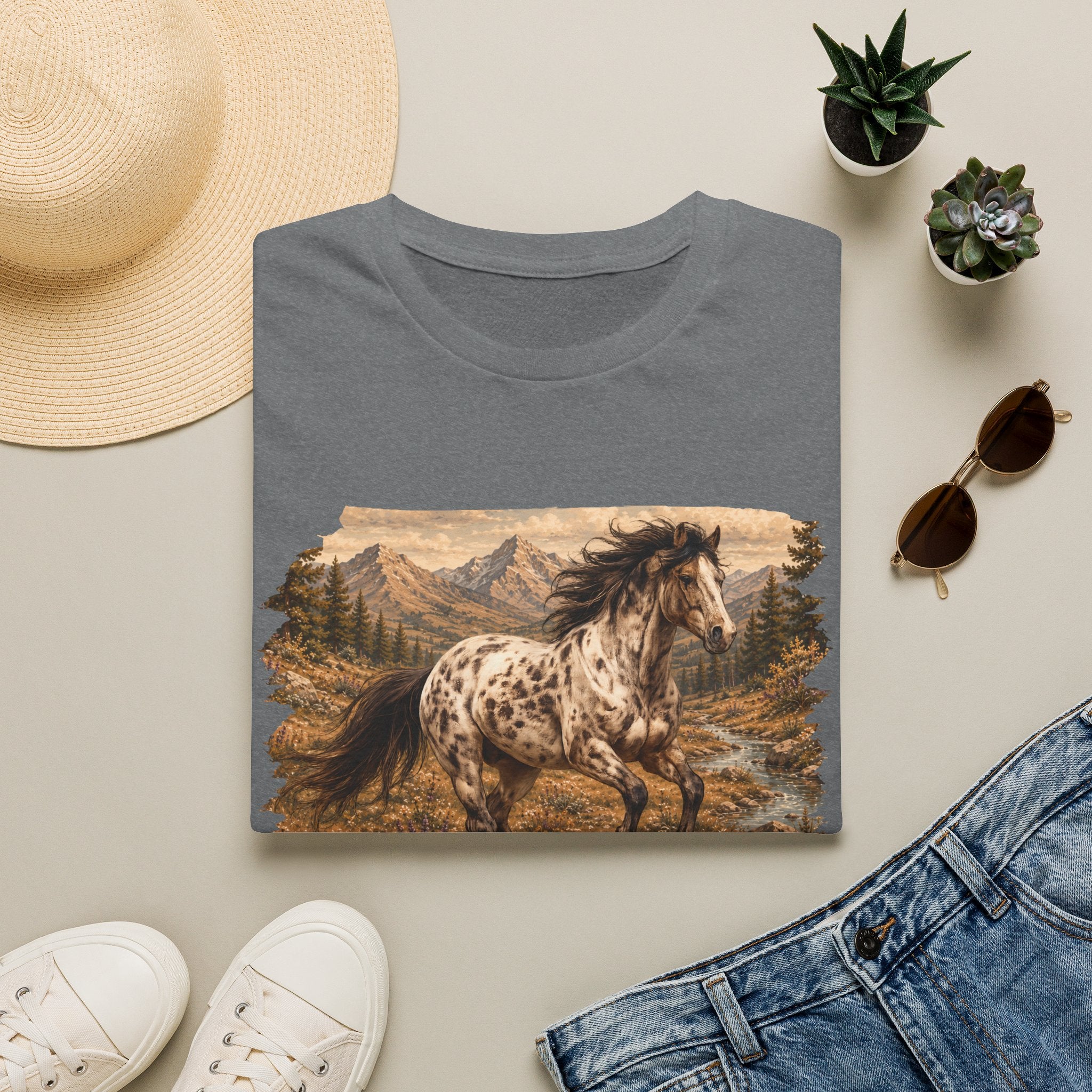 Appaloosa Horse T-Shirt — Vintage Mountain Run Western Tee