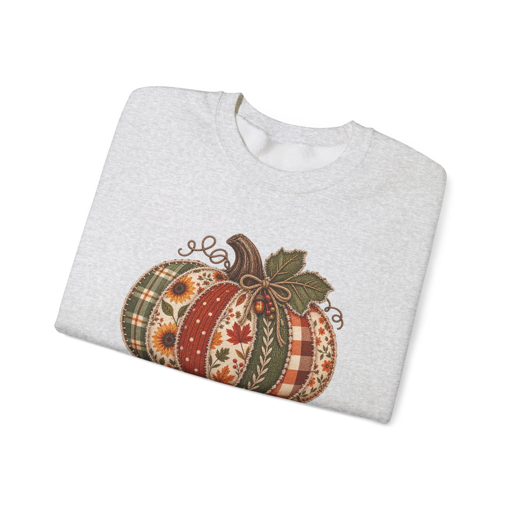 Autumn Patchwork Pumpkin Sweatshirt