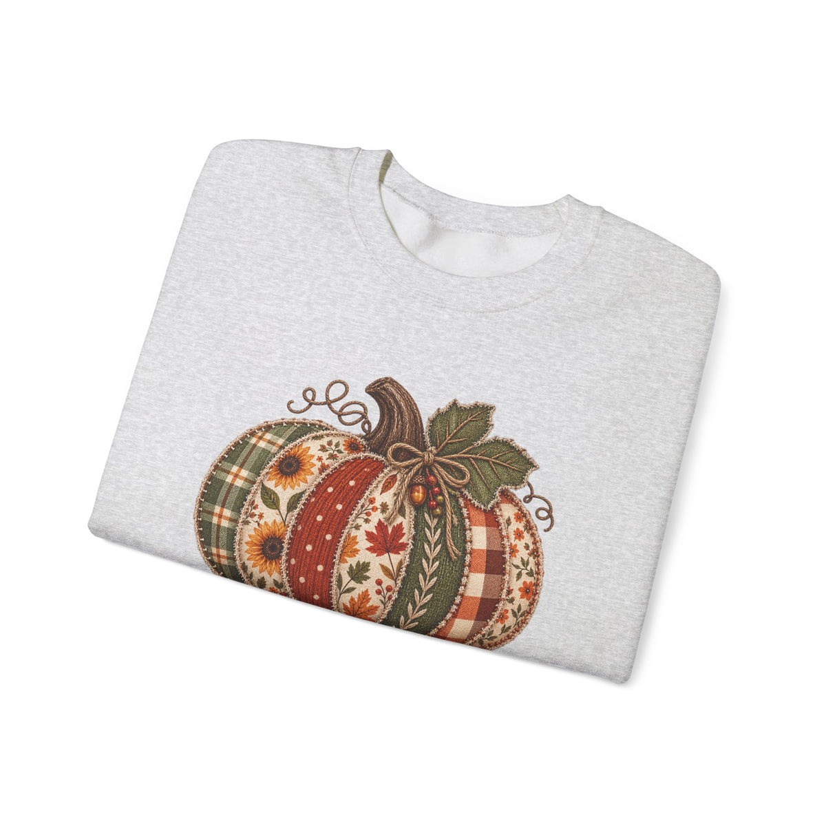 Autumn Patchwork Pumpkin Sweatshirt