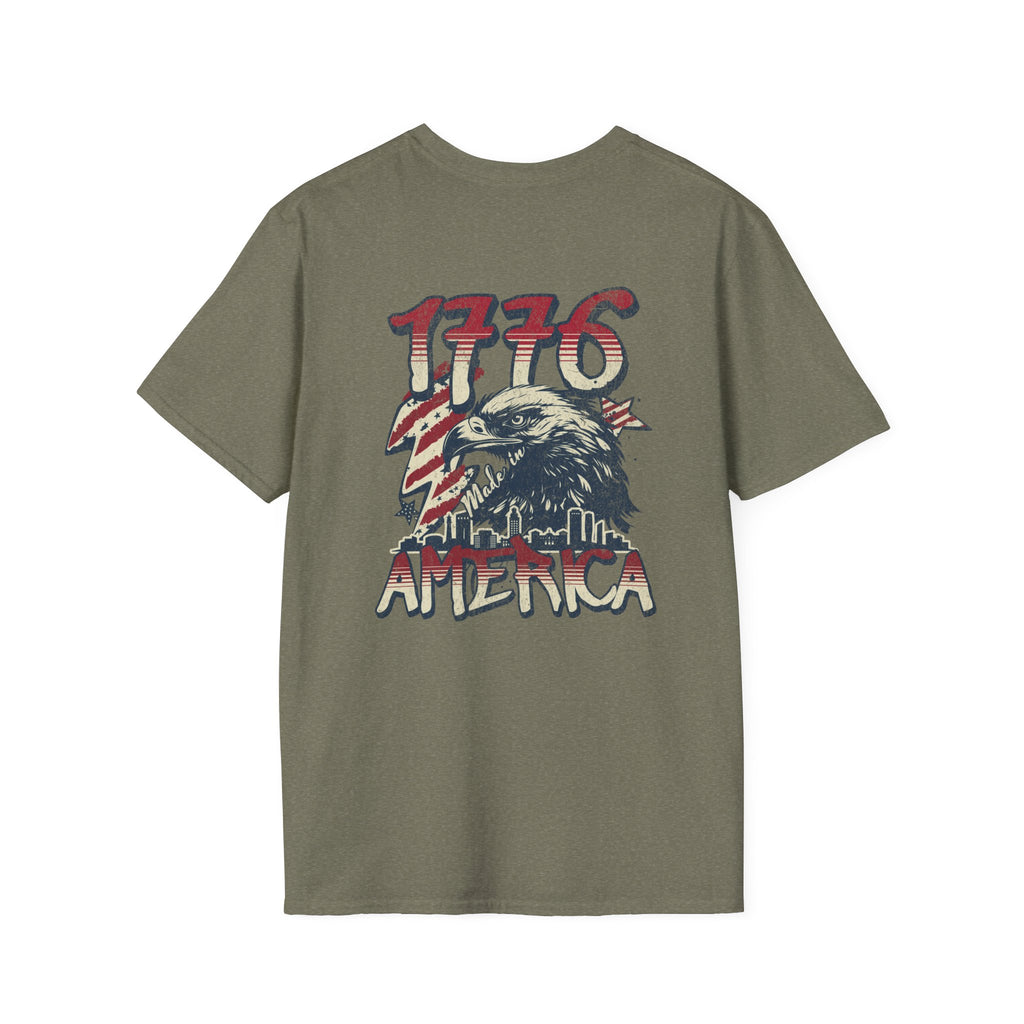 Patriotic “American Dad” Tee — Vintage Flag Cowboy Hat Dad T-Shirt